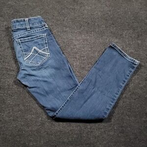 Ariat R.E.A.L. Denim Straight Leg Jeans Mid-Rise Stretch Medium Wash - Size 30R